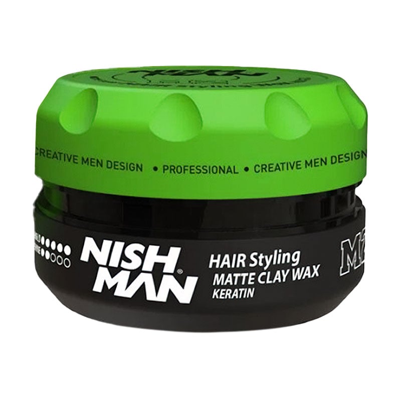 Чоловіча матова глина для укладання волосся Nishman Hair Styling Matte Clay Wax Keratin M2 сильної фіксації, 30 мл