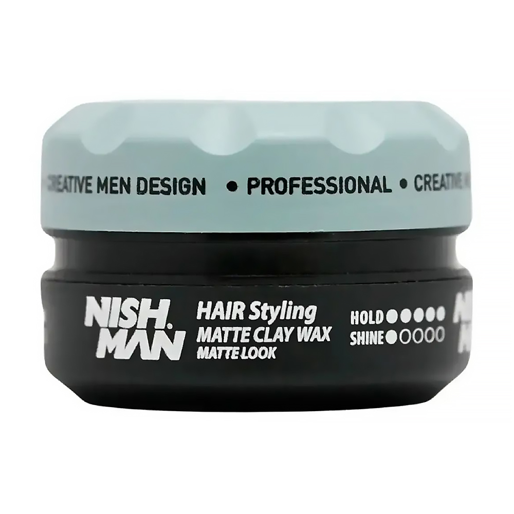 Чоловіча матова глина для укладання волосся Nishman Hair Styling Matte Clay Wax M10 Сильна фіксація, 150 мл